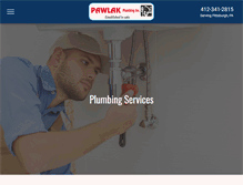 Tablet Screenshot of pawlakplumbing.com